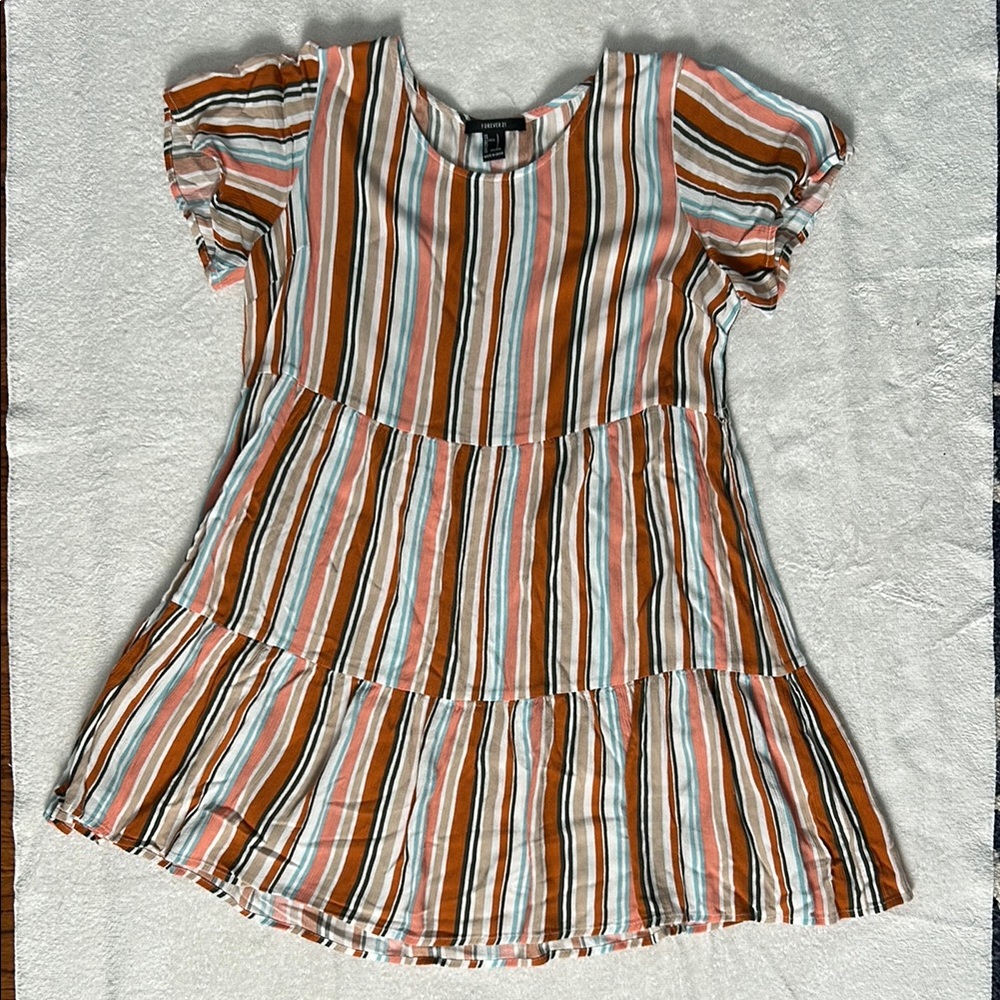 Striped Short Sleeve Dress